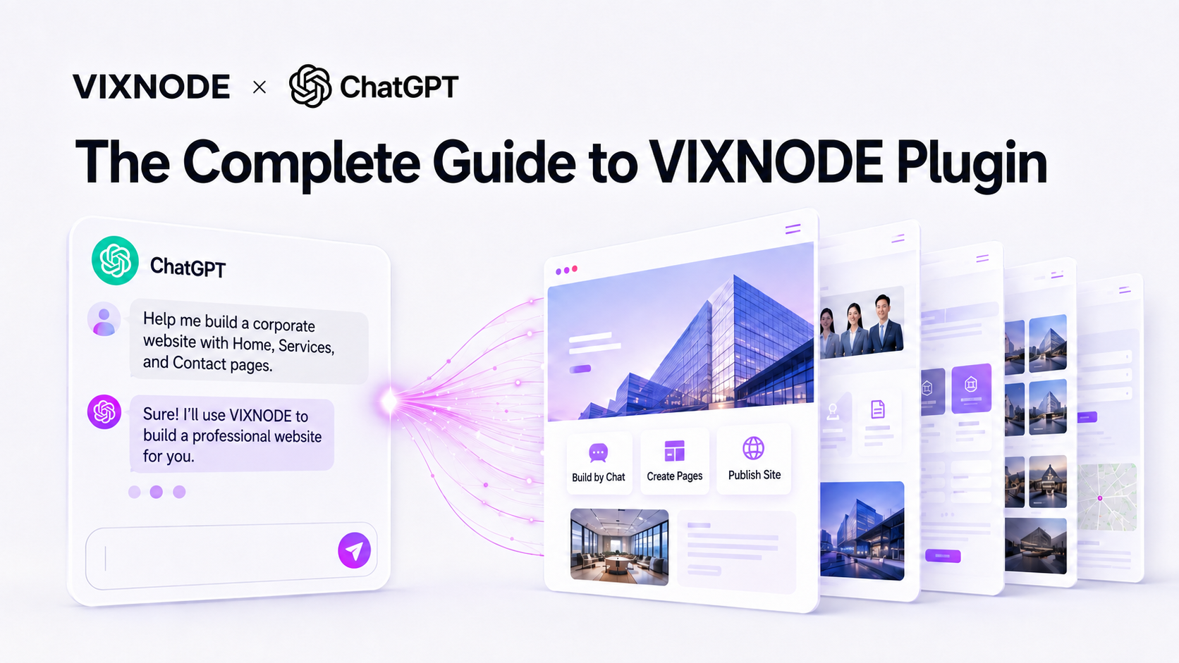 VIXNODE and ChatGPT working together to build and publish websites