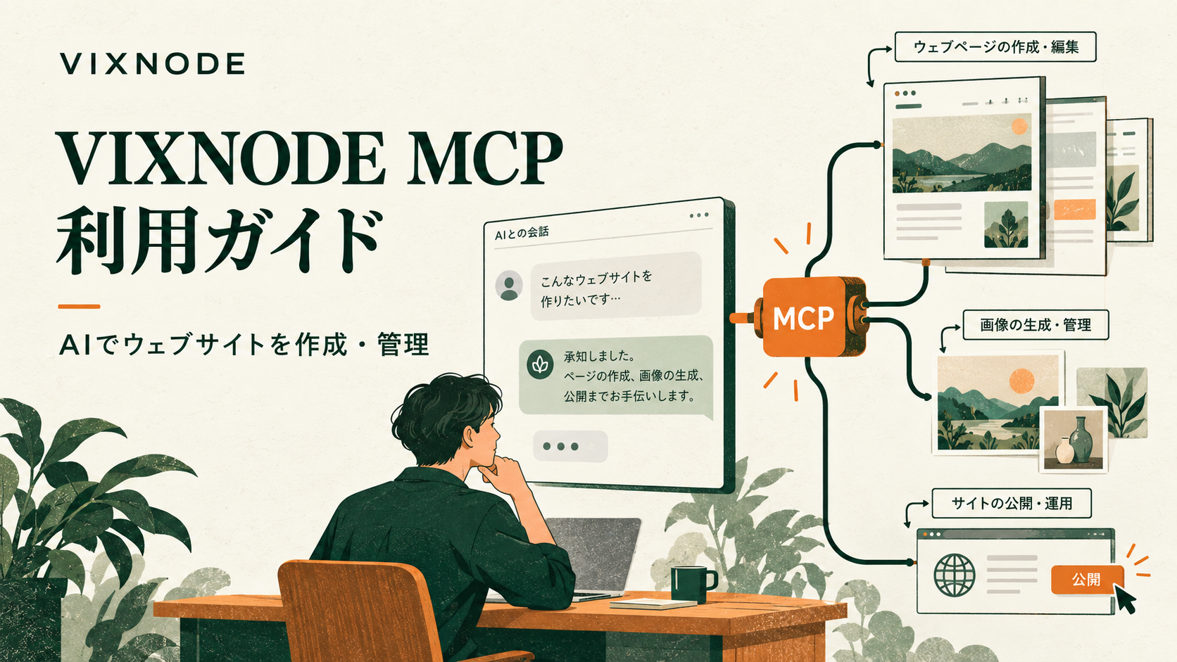 VIXNODE MCP 利用ガイド：AI で Web サイトを作成・管理