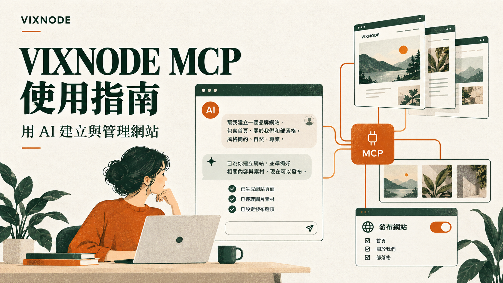 VIXNODE MCP 使用指南：用 AI 建立與管理網站